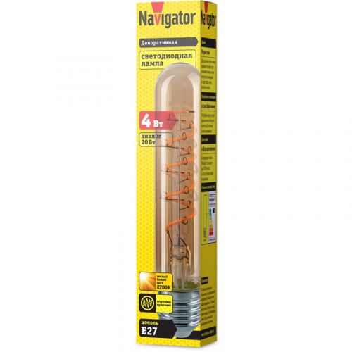 Лампа Navigator 14 502 NLL-F-T30-4-230-2.7K-E27, цена за 1 шт