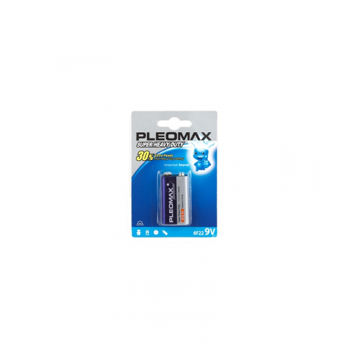 Батарейки Pleomax 6F22-1BL SUPER HEAVY DUTY Zinc, цена за 1 шт