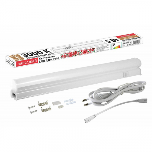 Светильник LED ДПО 2001 5 Вт, 3000К, IP40, Народный, цена за 1 шт