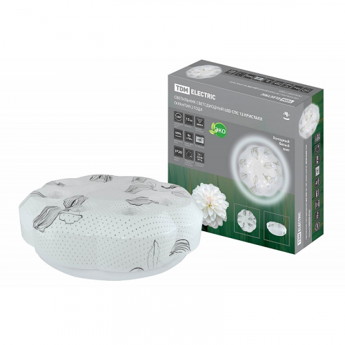 Светильник светодиодный LED СПС 12 15Вт 4000К D35см, Кристалл TDM, цена за 1 шт