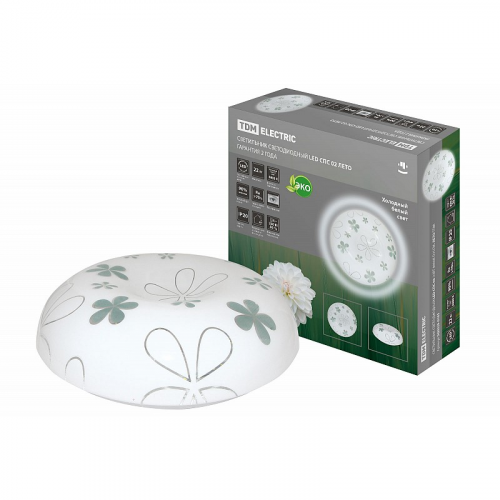 Светильник светодиодный LED СПС 02 22Вт 4000К D35см, Лето TDM, цена за 1 шт