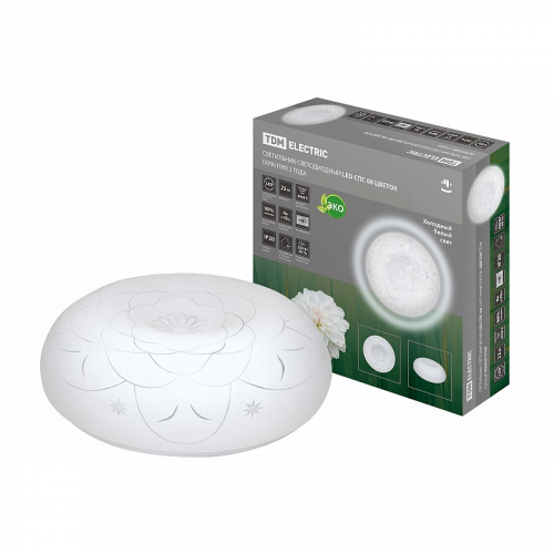 Светильник светодиодный LED СПС 08 22Вт 4000К D35см, Цветок TDM, цена за 1 шт