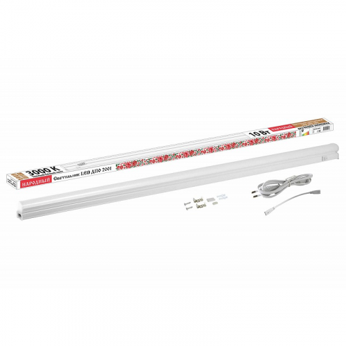 Светильник LED ДПО 2001 10 Вт, 3000К, IP40, Народный, цена за 1 шт