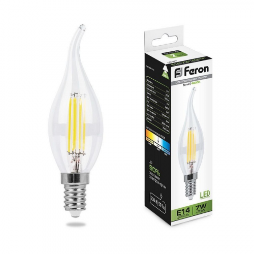 Лампа светодиодная, (7W) 230V E14 4000K, LB-67, цена за 1 шт