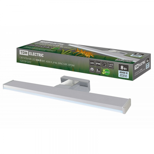 Светильник LED CH-П 8Вт, 4000 К, IP44, Брассия, хром TDM, цена за 1 шт