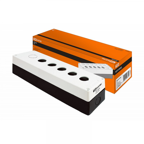 Корпус КП105(6) для кнопок, 5(6) мест, белый, IP54 TDM, цена за 1 шт