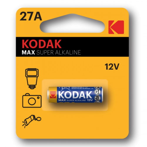 30414372-RU1 Батарейка Kodak 27A-1BL MAX SUPER Alkaline [K27A-1, GP27A, MN27], цена за 1 шт