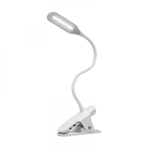 Светильник настольный Click 4Вт, LED, 4000К, диммируемый 3 ступени, заряжаемый, на прищепке, белый REXANT, цена за 1 шт