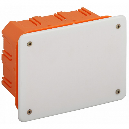 KRT-120-92-45 Распаячная коробка ЭРА KRT-120-92-45 скрытой установки красно-белая 120х92х45мм для твердых стен саморезы крышка IP20, цена за 1 шт