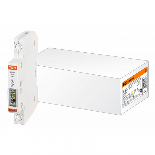 Лампа сигнальная компактная ЛСК-47 желтая (LED) AC/DC TDM, цена за 1 шт