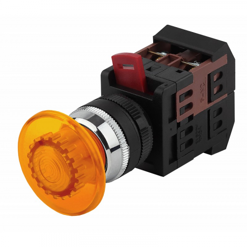 BBG30-AEA-K05E Кнопка ЭРА BBG30-AEA-K05E AEА-22 Грибок желтый d22мм 1з+1р, цена за 1 шт