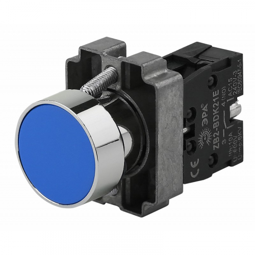 BBT60-BA-K07E Кнопка управления ЭРА BBT60-BA-K07E LAY5-BA61 без подсветки синяя 1з, цена за 1 шт