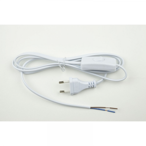 Сетевые шнуры с вилкой и выключателем Uniel UCX-C10/02A-170 WHITE, цена за 1 шт