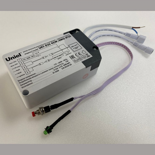 Панели светодиодные Uniel UET-E30 40W/EMG IP20, цена за 1 шт