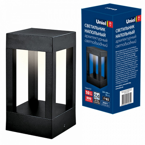Светильники садово-парковые Uniel ULU-T03A-10W/3000K IP65 BLACK, цена за 1 шт