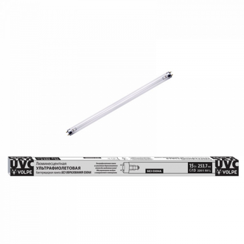 Лампы бактерицидные Volpe EFL-T8-15/UVCB/G13/CU/V, цена за 1 шт