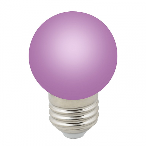 Лампы светодиодные Volpe LED-G45-1W/PURPLE/E27/FR/С, цена за 1 шт