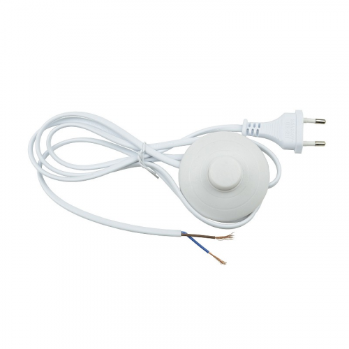 Сетевые шнуры с вилкой и выключателем Uniel UCX-C20/02A-170 WHITE, цена за 1 шт