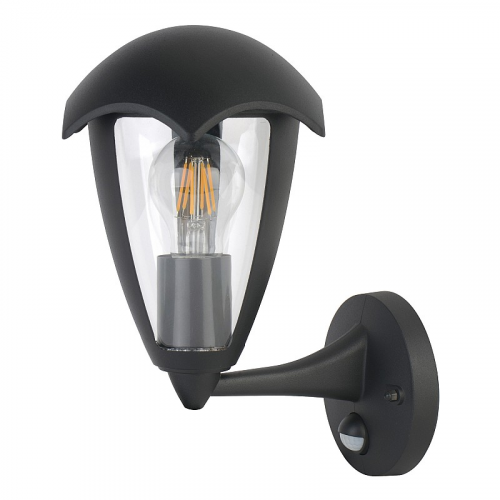 Уличный свет Uniel UUL-S81A 60W/E27 SENSOR IP54 BLACK, цена за 1 шт