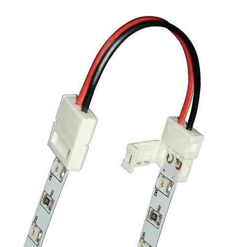 Коннектор (провод) UCX-SS2/A20-NNN WHITE 020 для соединения светодиодных лент 3528 между собой, 2 контакта, IP20, цвет белый, 20 штук в пакете, цена за 1 шт