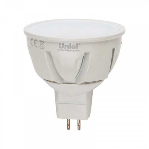 Лампа светодиодная диммируемая LED-JCDR-7W/NW/GU5.3/FR/DIM ALP01WH Материал корпуса алюминий, цена за 1 шт