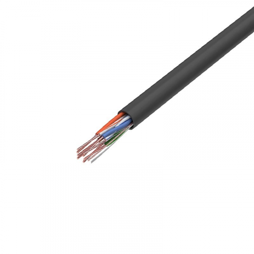 Кабель витая пара U/UTP, CAT 5e, PE, 4PR, 24AWG, OUTDOOR, SOLID, черный, 305м PROconnect, цена за 1 бухта
