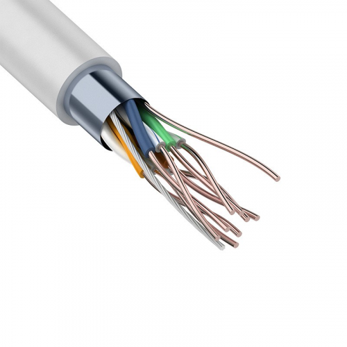 Кабель витая пара F/UTP, CAT 5e, PVC, 4PR, 24AWG, INDOOR, SOLID, серый, 305м, REXANT, цена за 1 бухта