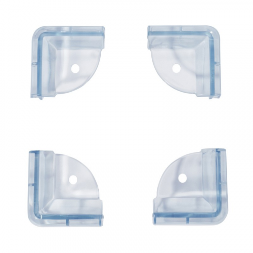 Накладки-протекторы для мебели треугольные прозрачные 42,7х42,7х19,5 мм (4 шт/уп) HALSA, цена за 1 блистер