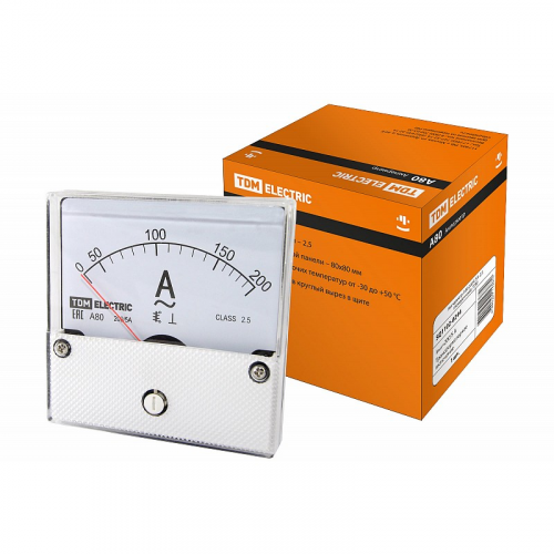 Амперметр А80 200А/5А-2,5, трансформаторного включения, (поверенный), TDM, цена за 1 шт