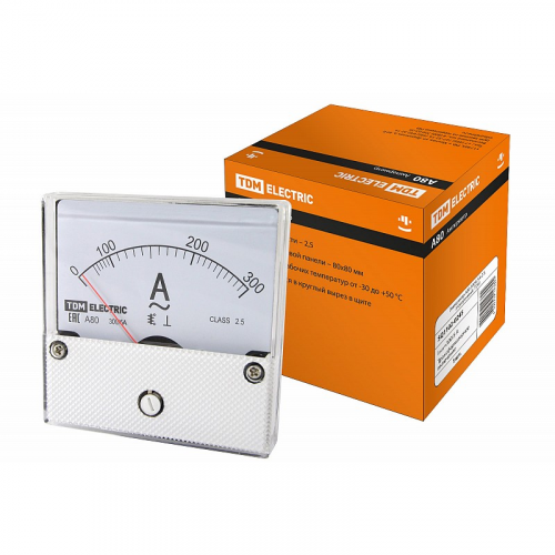 Амперметр А80 300А/5А-2,5, трансформаторного включения, (поверенный), TDM, цена за 1 шт