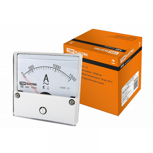Амперметр А80 1500А/5А-2,5, трансформаторного включения, (поверенный), TDM, цена за 1 шт