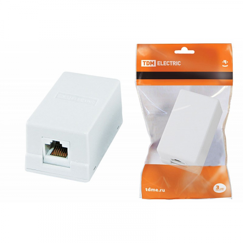 Компьютерная розетка 1xRJ-45 TDM, цена за 1 шт