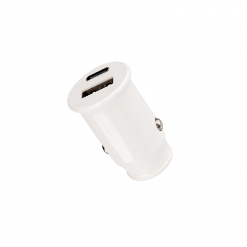 Автозарядка в прикуриватель REXANT АЗУ USB-A+USB-C, 2.4 A белая, цена за 1 шт