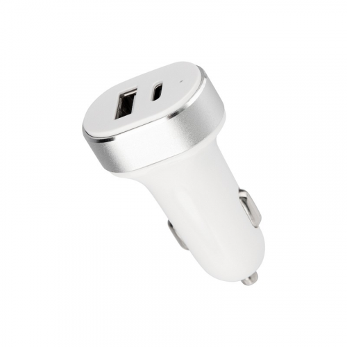 Автозарядка в прикуриватель REXANT АЗУ USB-A+USB-C, 3.1 A белая, цена за 1 шт