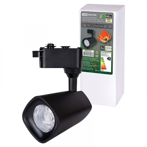 Светильник трековый однофазный LED TRL-02-045-WB 45 Вт, 24°, 3000 К, 90 Ra, черный, TDM, цена за 1 шт