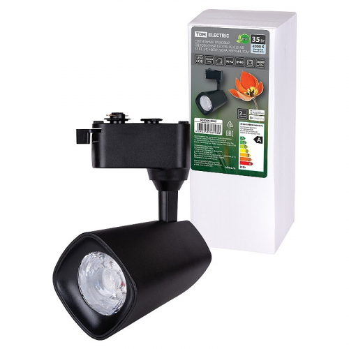 Светильник трековый однофазный LED TRL-02-035-NB 35 Вт, 24°, 4000 К, 90 Ra, черный, TDM, цена за 1 шт