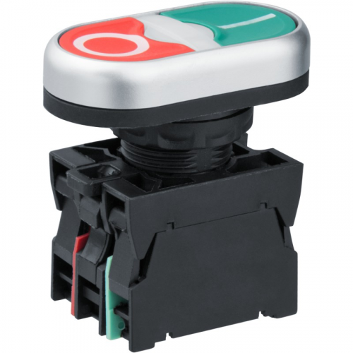 Кнопка Navigator 82 810 NBI-B-03 I-0 d22мм 230В NO+NC, цена за 1 шт