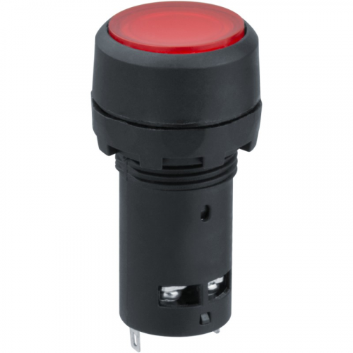 Кнопка Navigator 82 822 NBI-B-09-R красная с подсветкой d22мм 230В NO+NC, цена за 1 шт