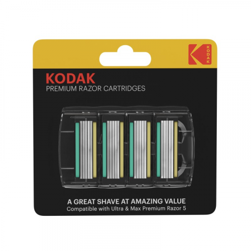 30421981 Сменные кассеты для бритья Kodak Premium Razor 5 лезвий 4 штуки, цена за 1 шт