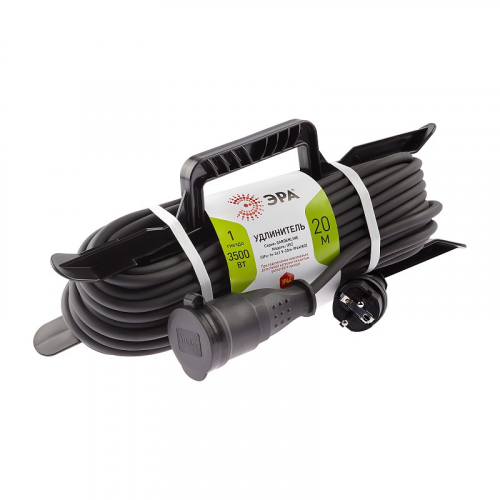 UFx-1e-3x1,5-20m-IP44(KG) Удлинитель силовой ЭРА UFx-1e-3x1,5-20m-IP44(KG) на рамке с заземлением 1 розетка 20 м КГ 3х1,5мм2, цена за 1 шт