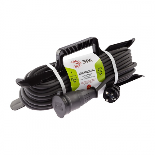 UFx-1e-3x2,5-20m-IP44(KG) Удлинитель силовой ЭРА UFx-1e-3x2,5-20m-IP44(KG) на рамке с заземлением 1 розетка 20 м КГ 3х2,5мм2, цена за 1 шт