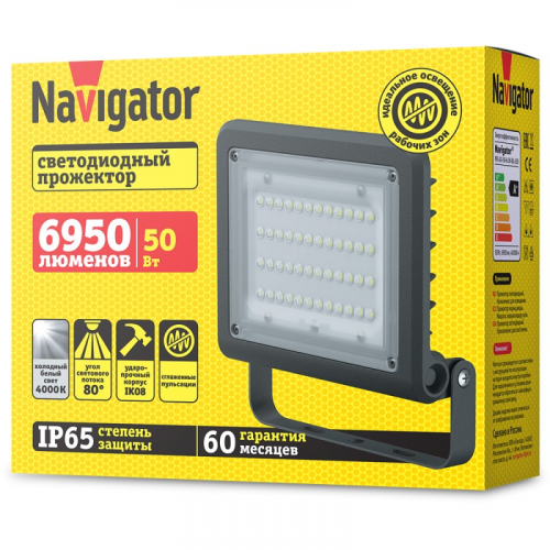 Светодиодный прожектор Navigator 80 671 NFL-02-50-4K-BL-LED, цена за 1 шт