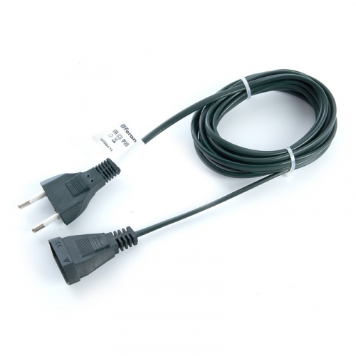 Сетевой шнур для гирлянд 3м, 2*0,5мм2, IP20, темно-зеленый, DM303, цена за 1 шт