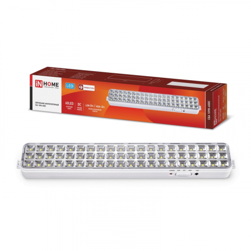 Светильник светодиодный аварийный СБА 1098-60DC 60 LED 2.0Ah lithium battery DC IN HOME, цена за 1 шт