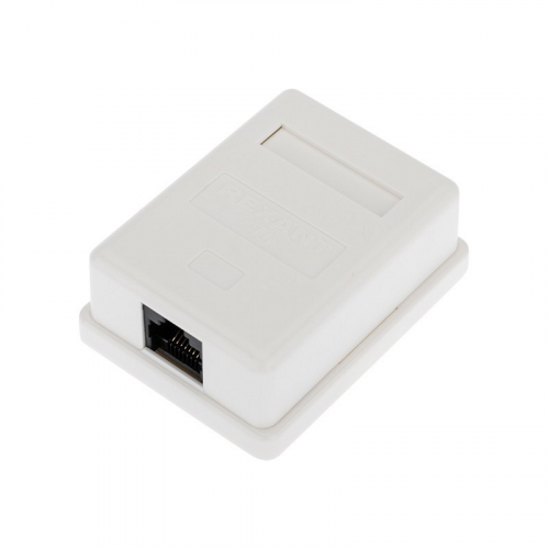 Розетка компьютерная внешняя, 1-порт RJ-45 (8P8C), UTP CAT 6 REXANT, цена за 1 шт