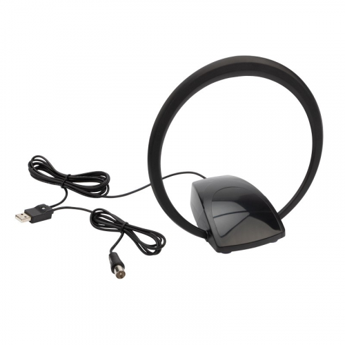 Антенна комнатная Активная с USB питанием, для цифрового телевидения DVB-T2, Ring-51 REXANT, цена за 1 шт