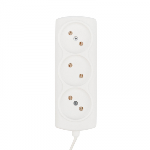 Удлинитель PROconnect STANDARD 3 гнезда, 7 м, 2х0.75 мм², б/з, белый, цена за 1 шт