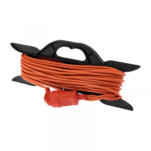 Удлинитель-шнур на рамке PROconnect ПВС 2х0.75, 20 м, б/з, 6 А, 1300 Вт, IP20, оранжевый (Сделано в России), цена за 1 шт