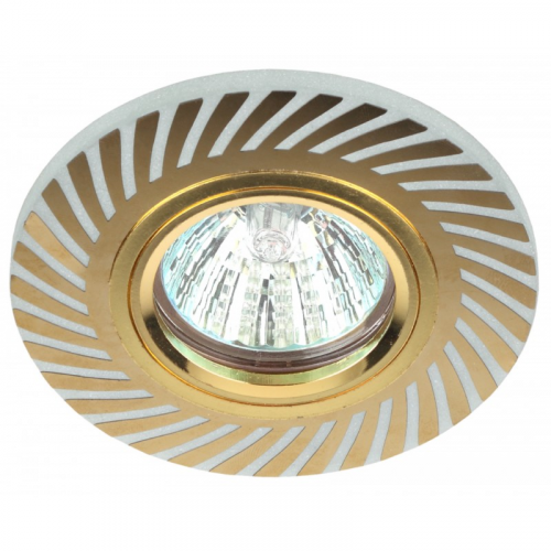 DK LD39 WH/GD /1 DK LD39 WH/GD /1 Светильник ЭРА декор cо светодиодной подсветкой MR16, белый/золото, цена за 1 шт