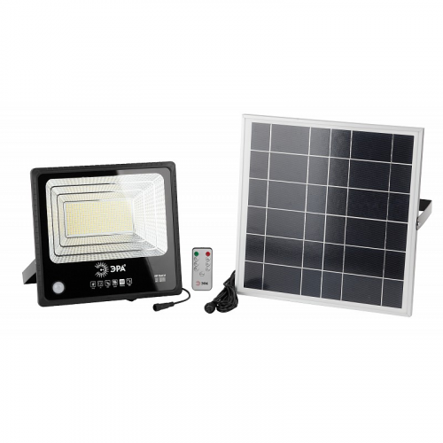 ERAPRO-150 ЭРА Прожектор светодиодный уличный на солн. бат. 150W, 1500 lm, 5000K, с датч. движения, ПДУ, IP65 (, цена за 1 шт